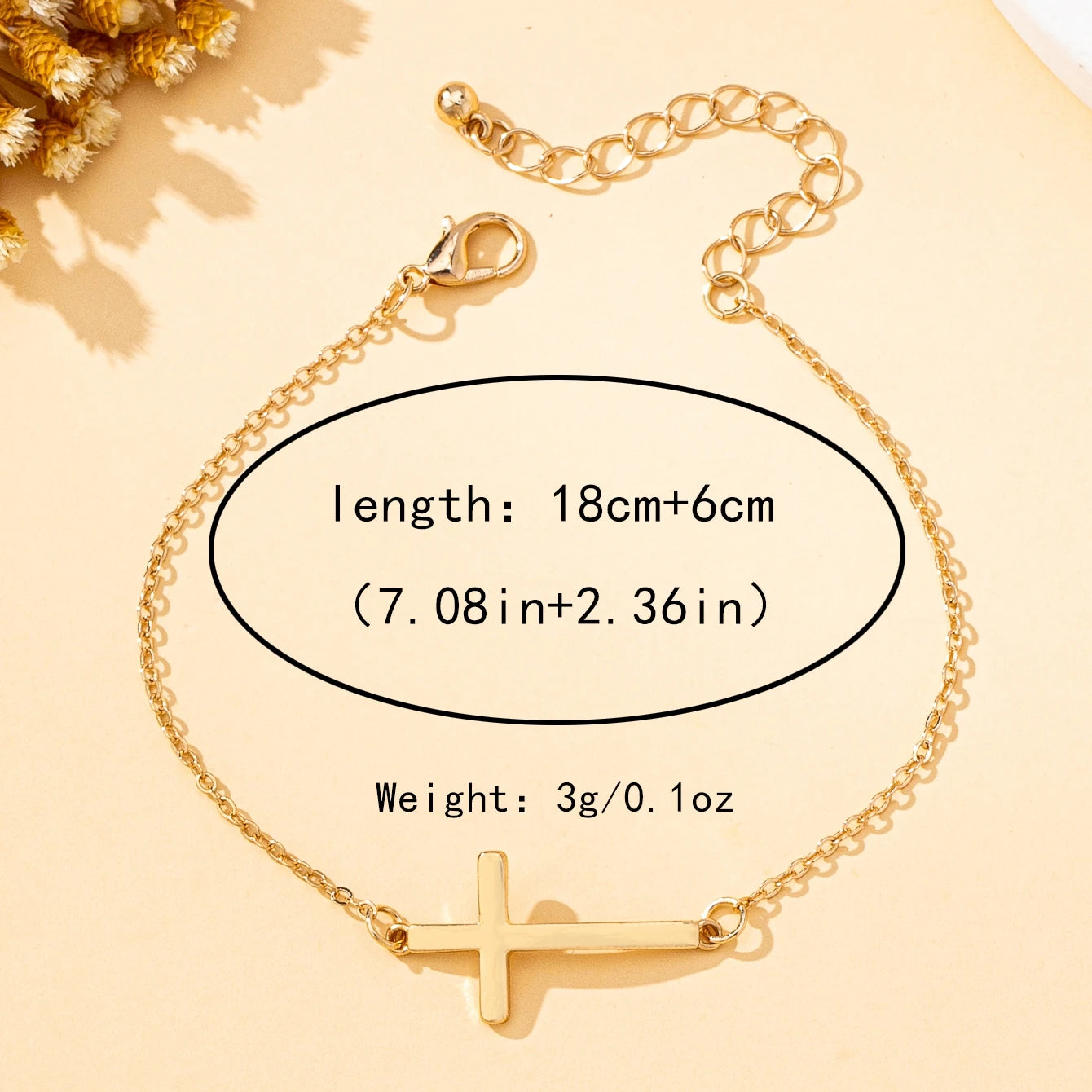 A Women's Bracelet, Simple Cross Classic Fashion Bracelet, Suitable for Daily Wear and Vacation Wear